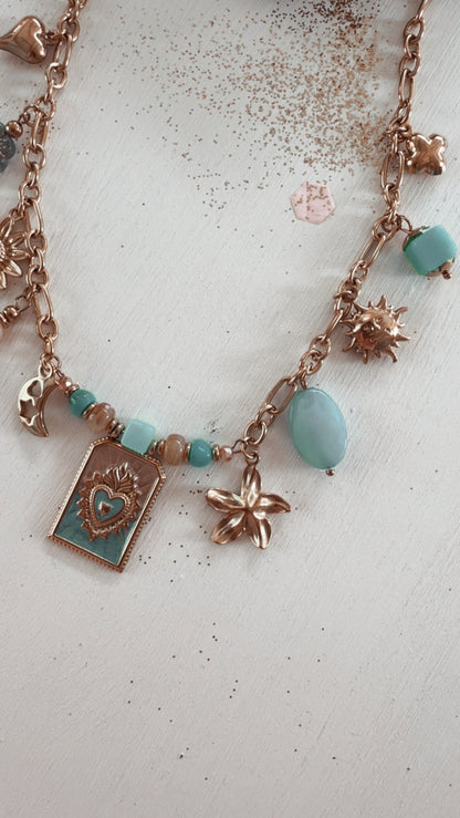 Collana Boheme azzurra