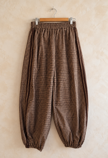Pantalone Sarya check milkcafee
