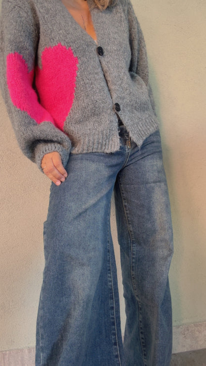 Cardigan Love grey