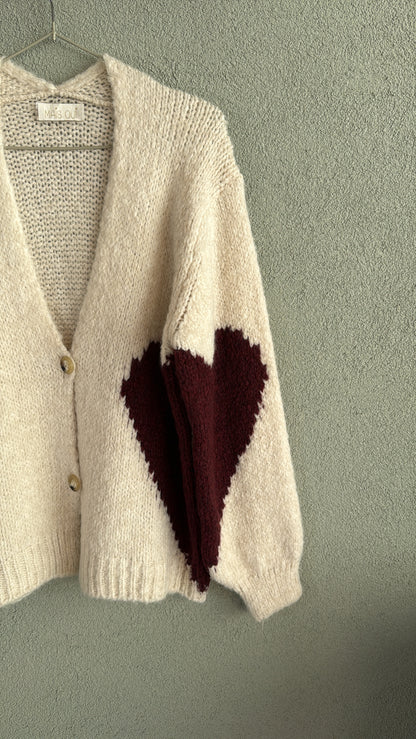 Cardigan Love white