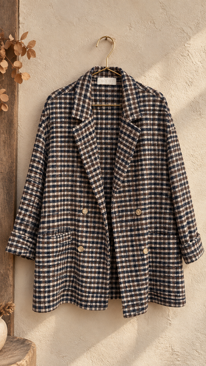 Giacca Scotland check navy