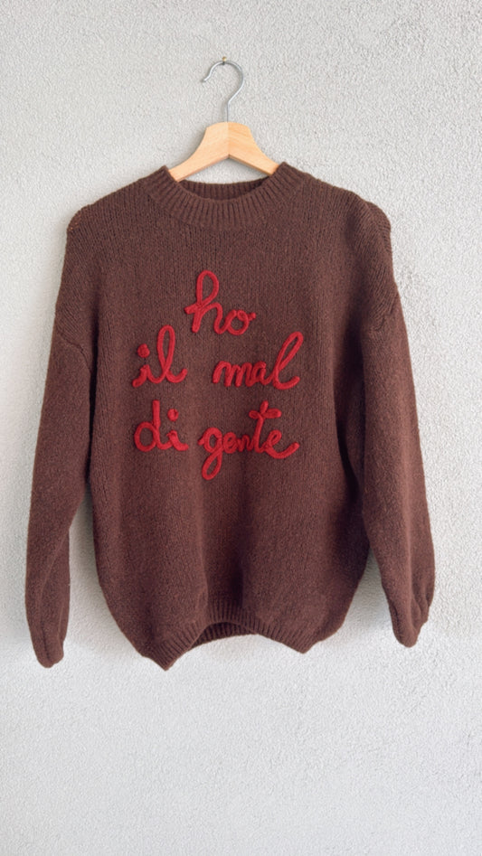 Maglia Ho il mal di gente choco