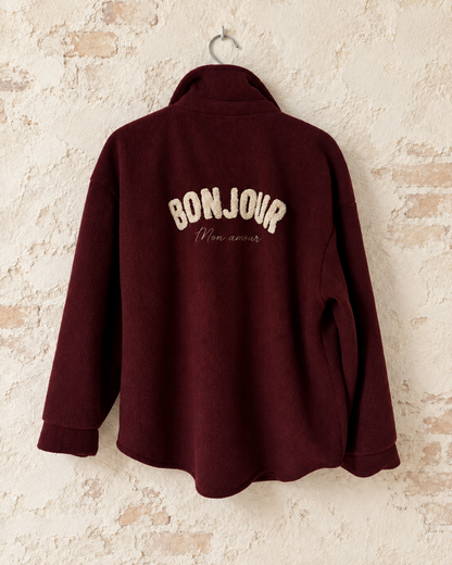 Camicia Felpa Bonjour burgundy