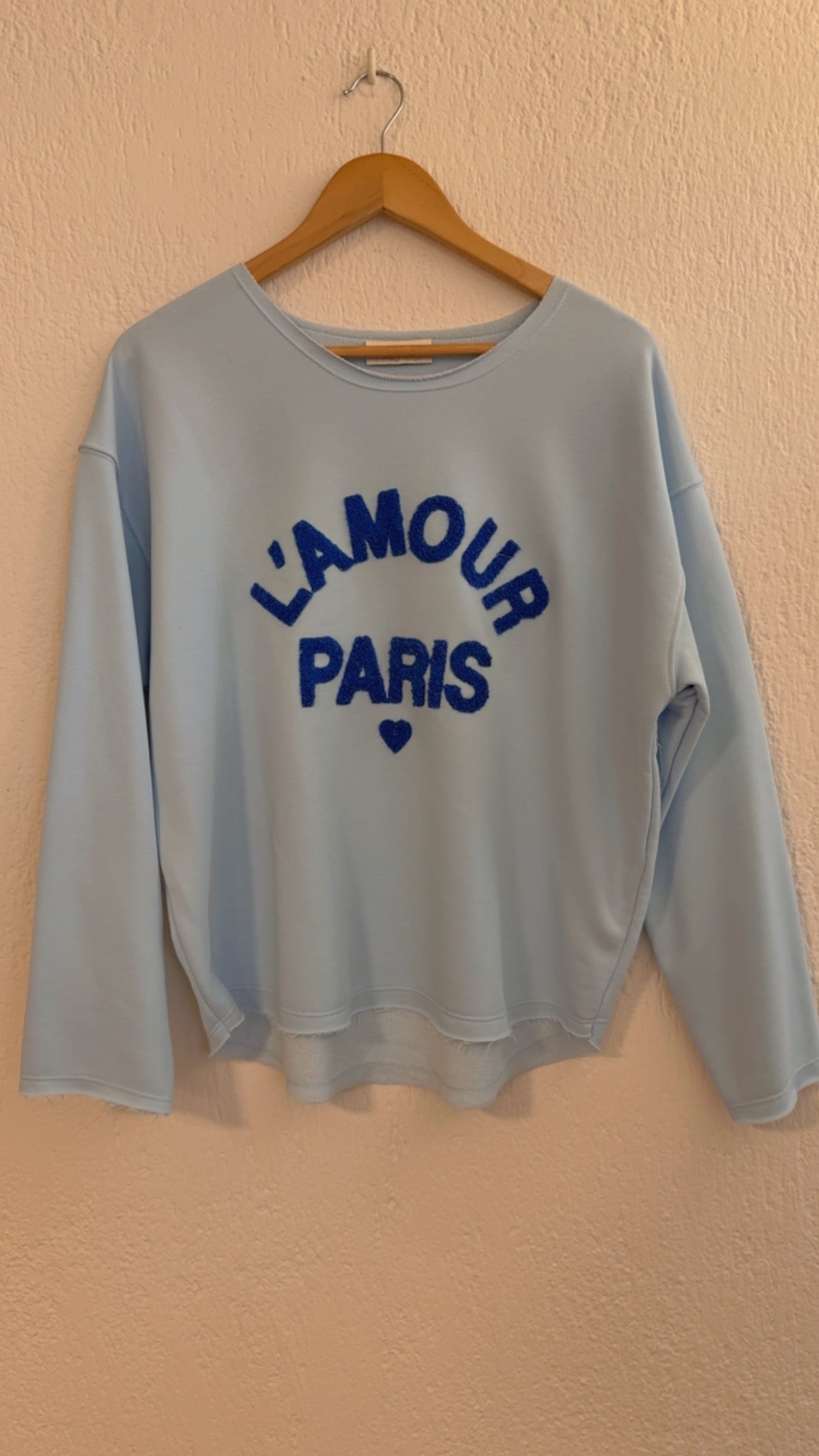Felpa L'amour Paris azzurro