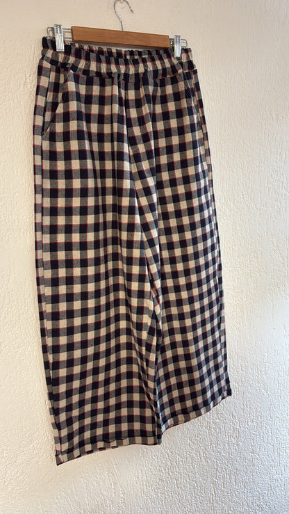 Pantalone Artù navy check