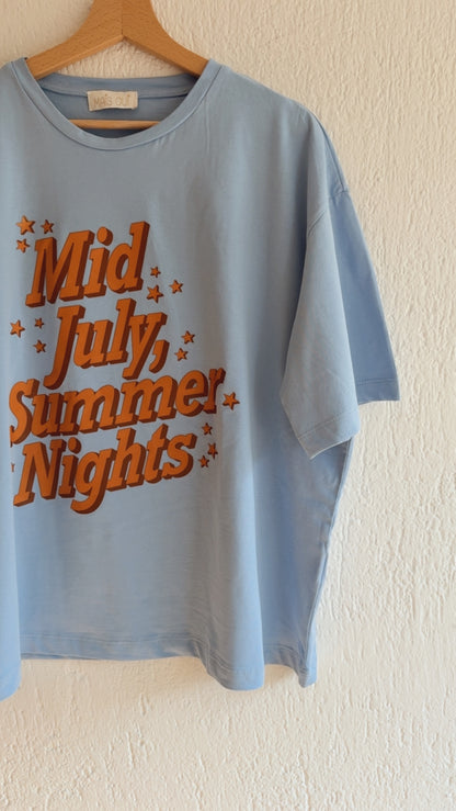 T-shirt Vintage azzurra