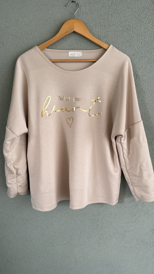 T-shirt Follow your heart natural