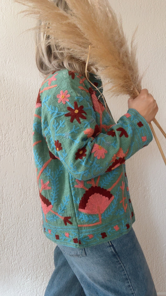 Giacca Kimono Patel Green