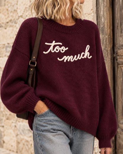 Maglia Too Much aubergine