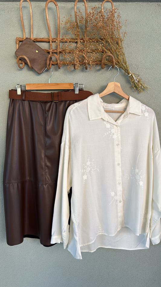 Fashion box Betty choco - Flora white - Lovely small