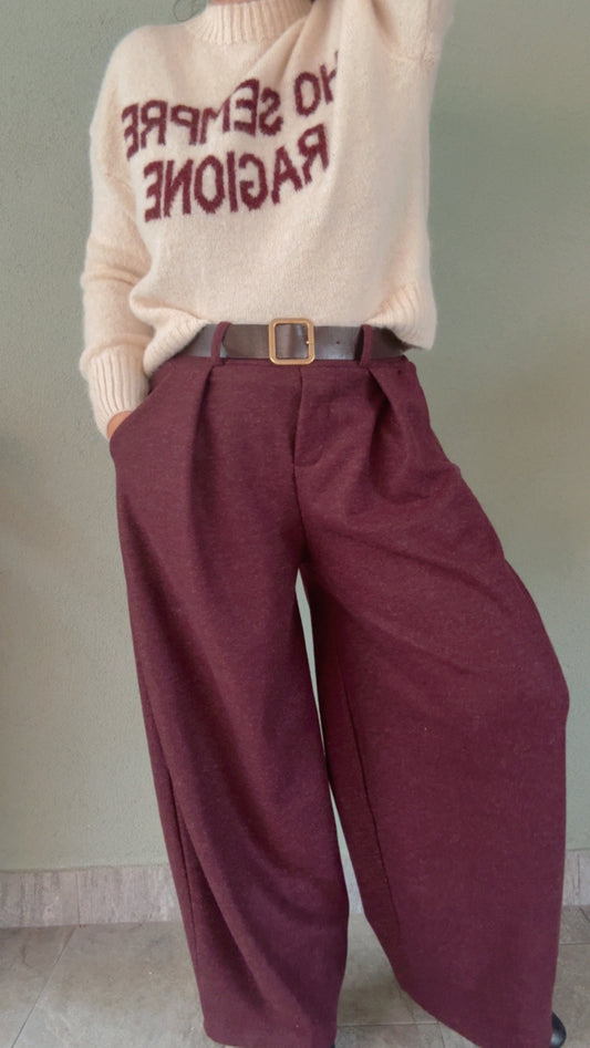Pantalone Elfie burgundy
