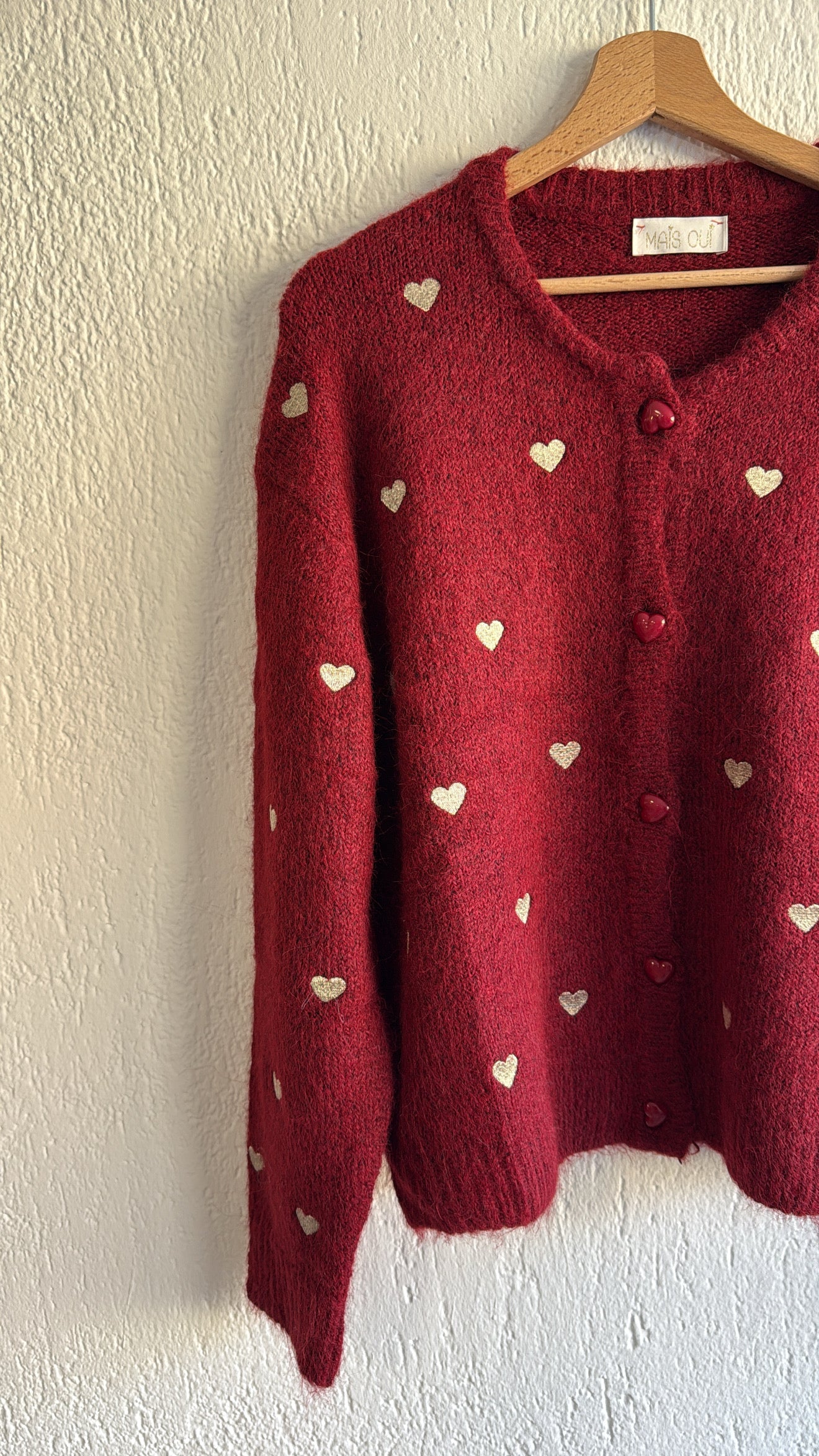 Cardigan Yvette borgogna