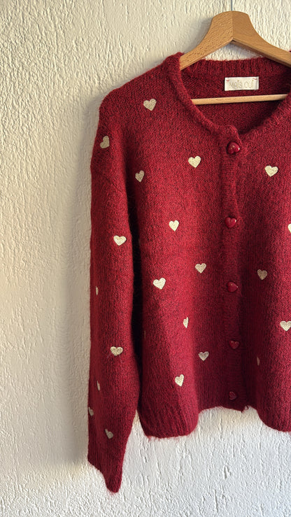 Cardigan Yvette borgogna