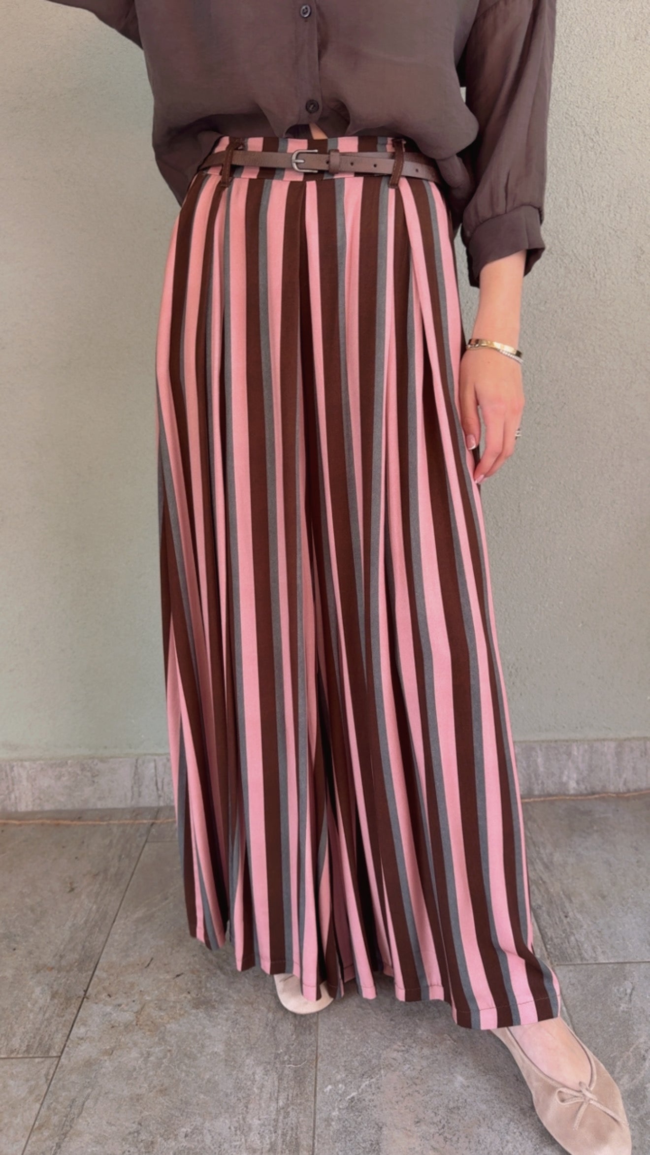 Pantalone Rudy riga rosa