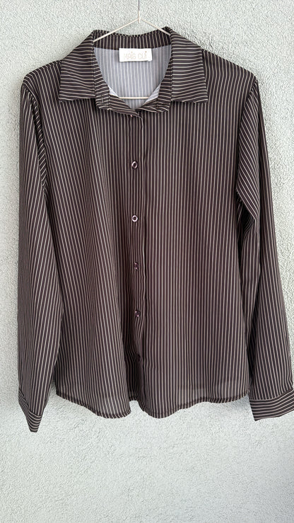 Camicia Eugenia Choco Strip White