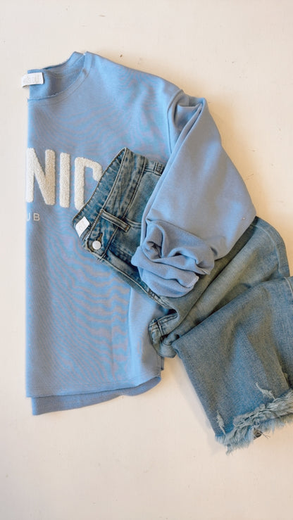 Felpa Iconic azzurro