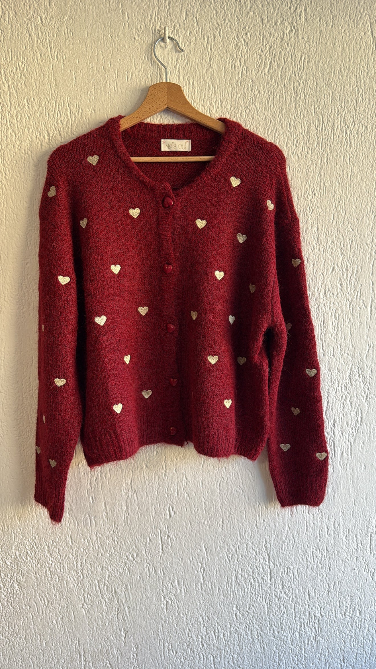 Cardigan Yvette borgogna