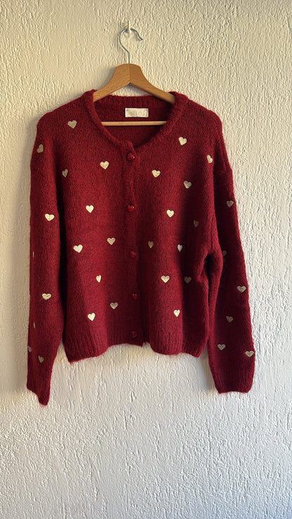Cardigan Yvette borgogna