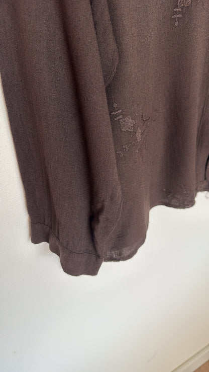 Camicia Flora chocolate