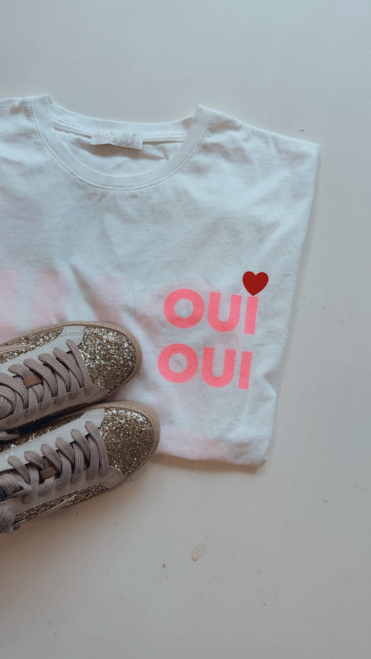 T-shirt Oui Oui bianca