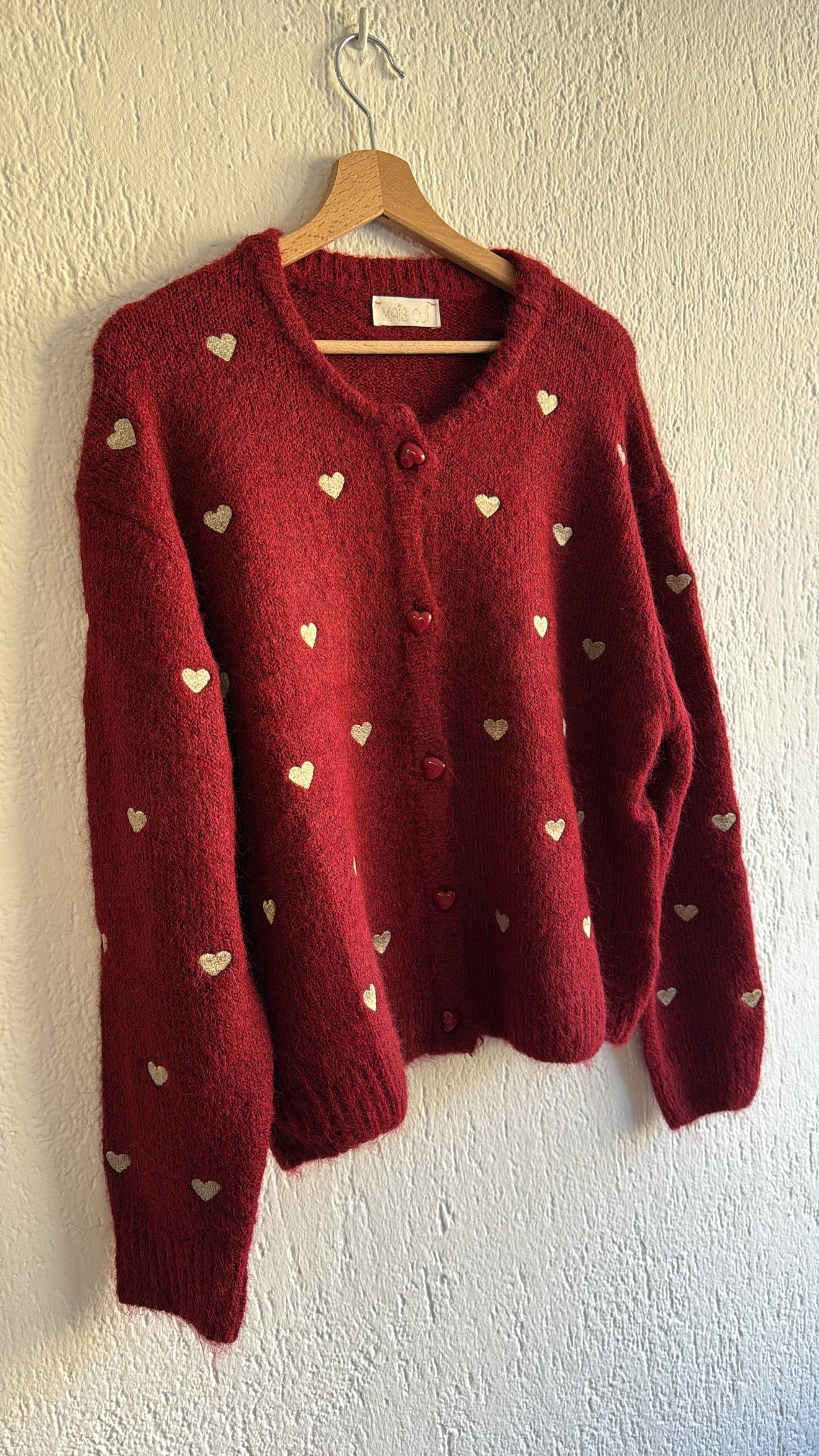 Cardigan Yvette borgogna