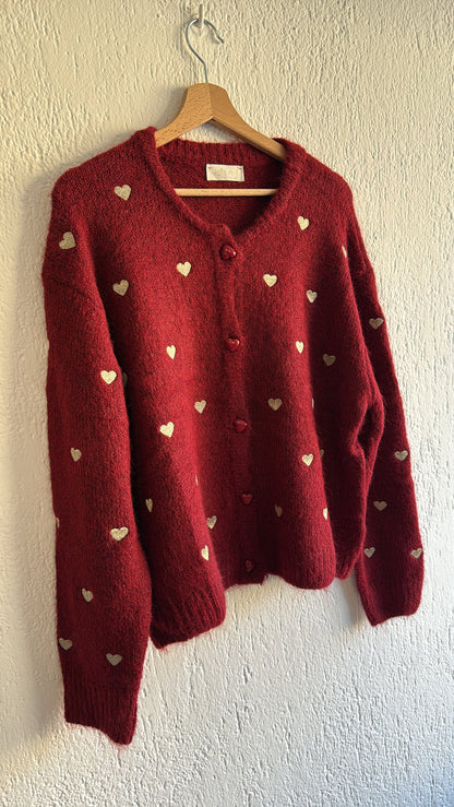 Cardigan Yvette borgogna