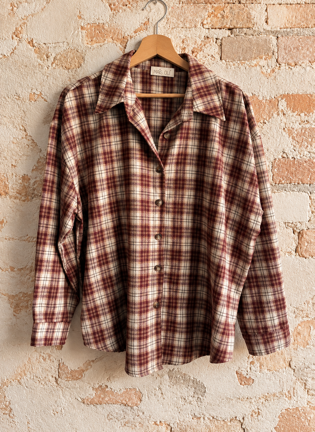 Camicia Jet'aime check mosto
