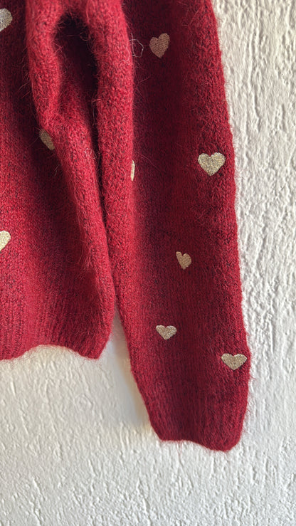 Cardigan Yvette borgogna