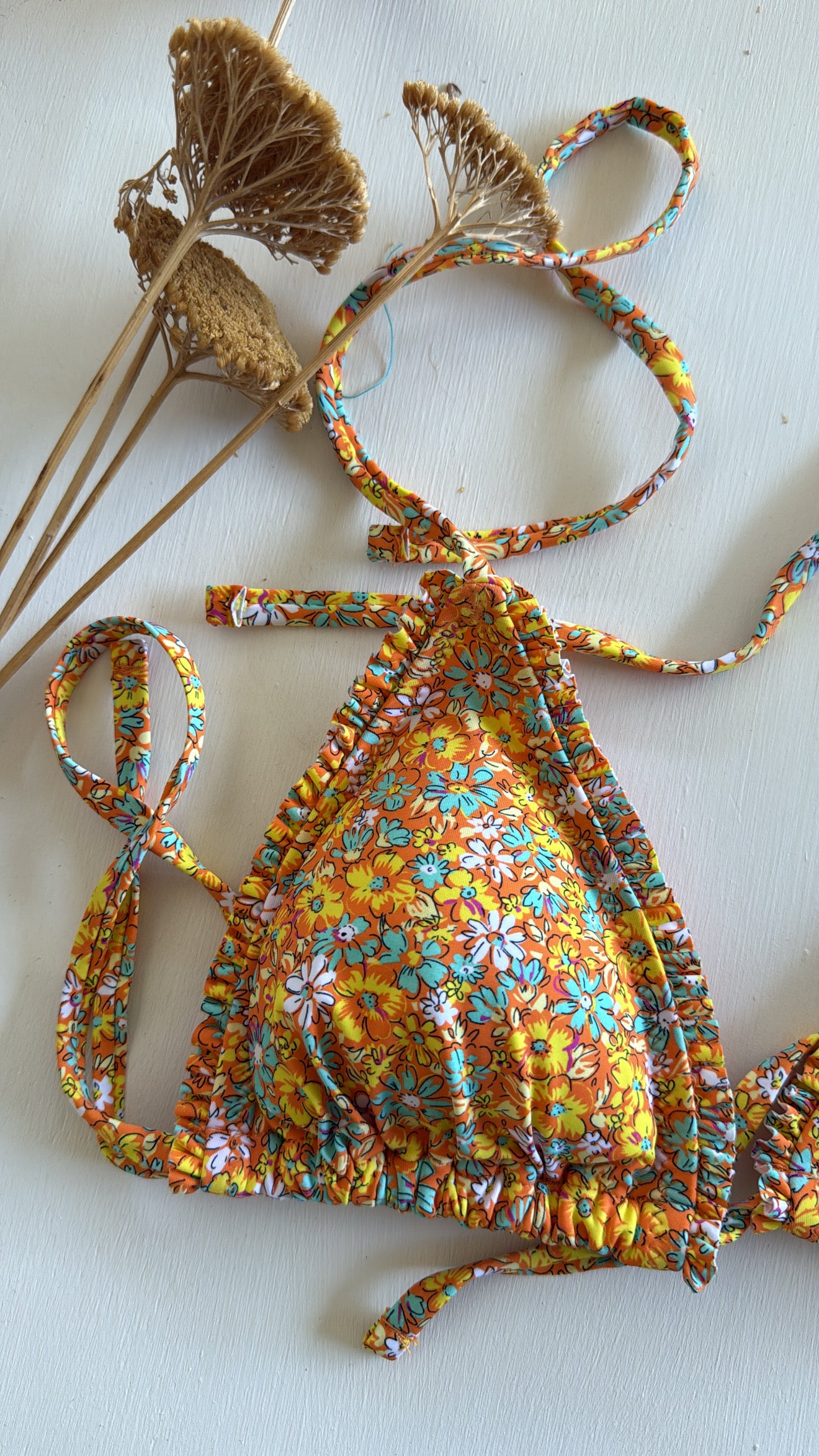 Bikini Saint-Tropez orange flowers