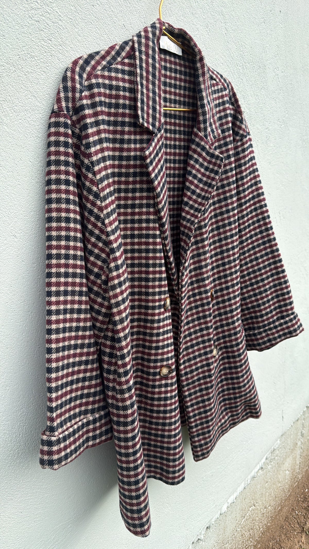 Giacca Scotland check burgundy