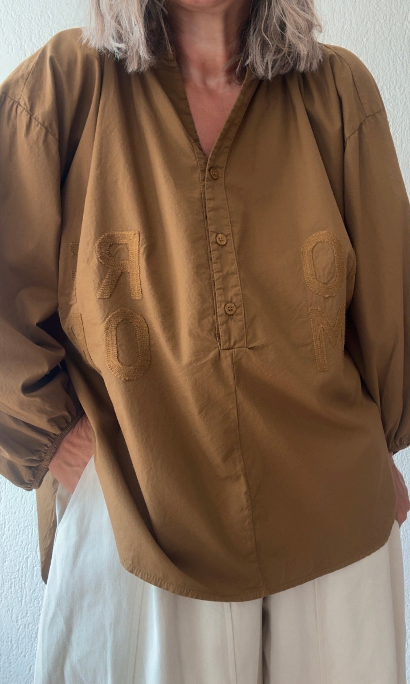 Camicia Amore mostarda