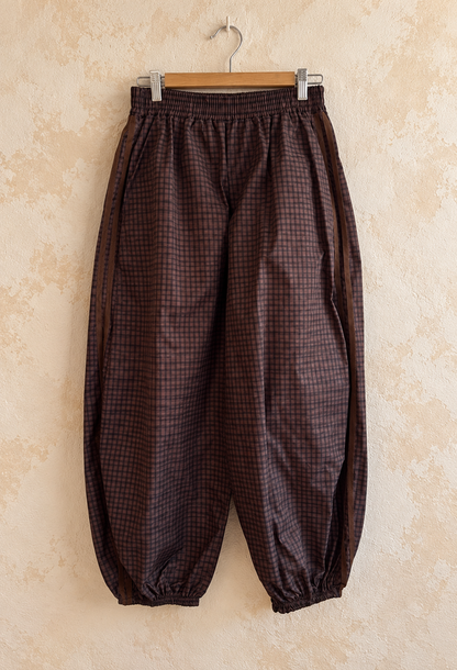 Pantalone Sarya check choco