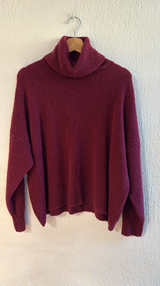 Maglia dolcevita ginger burgundy
