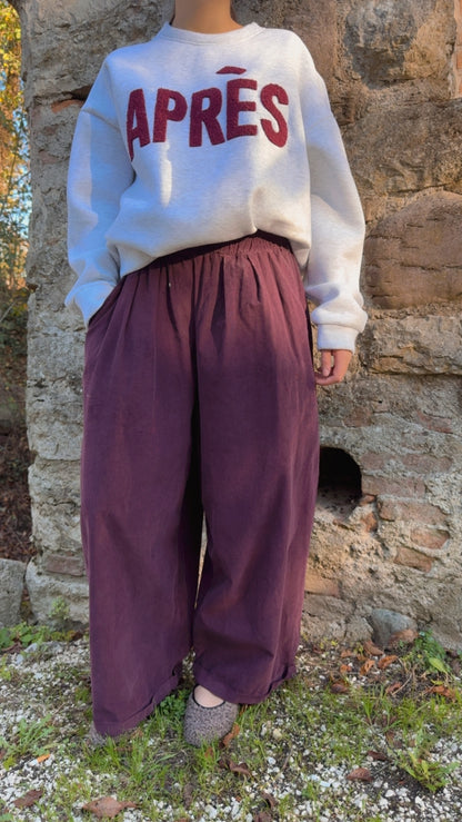 Pantalone Paride prune