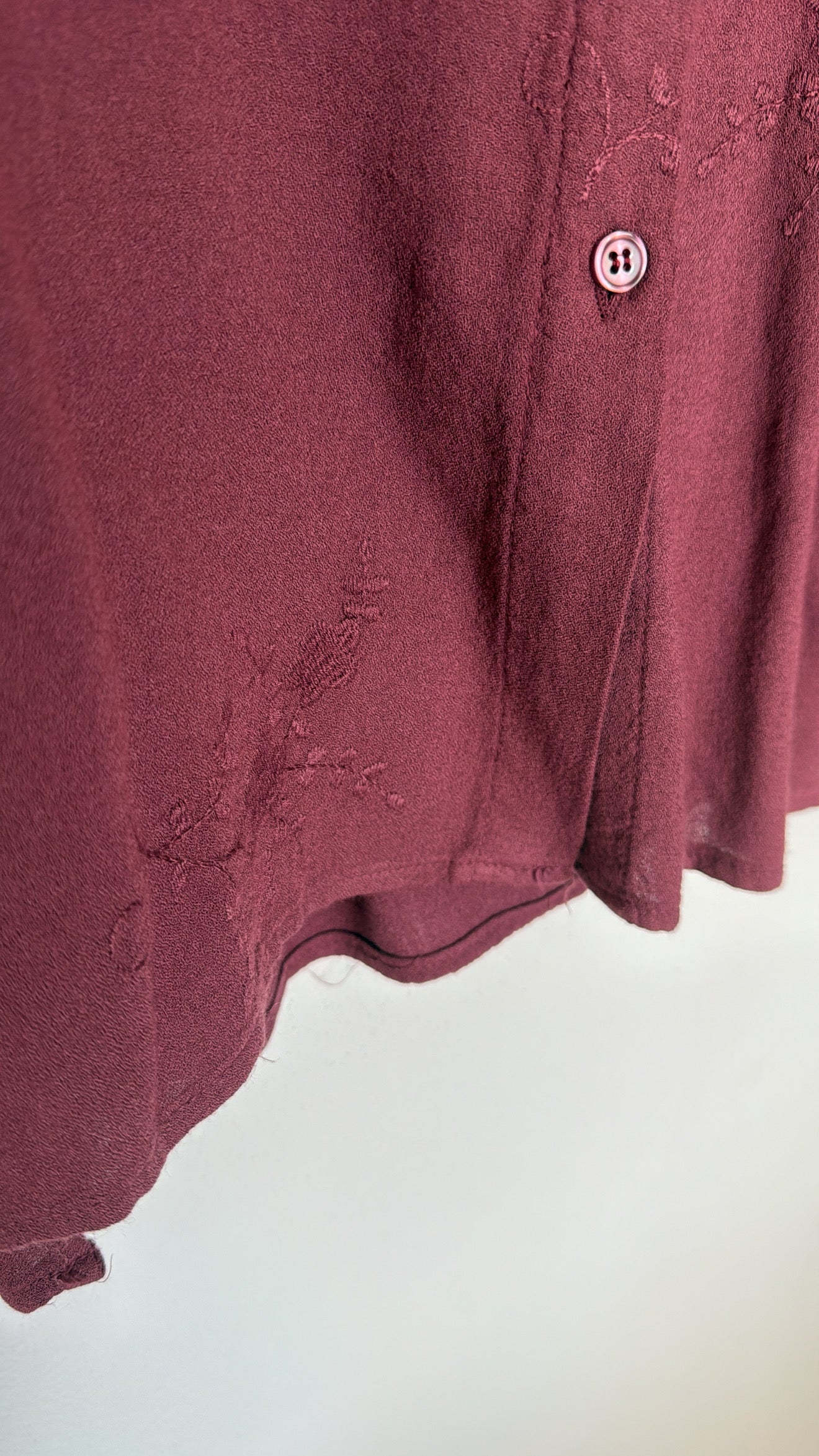 Camicia Flora burgundy