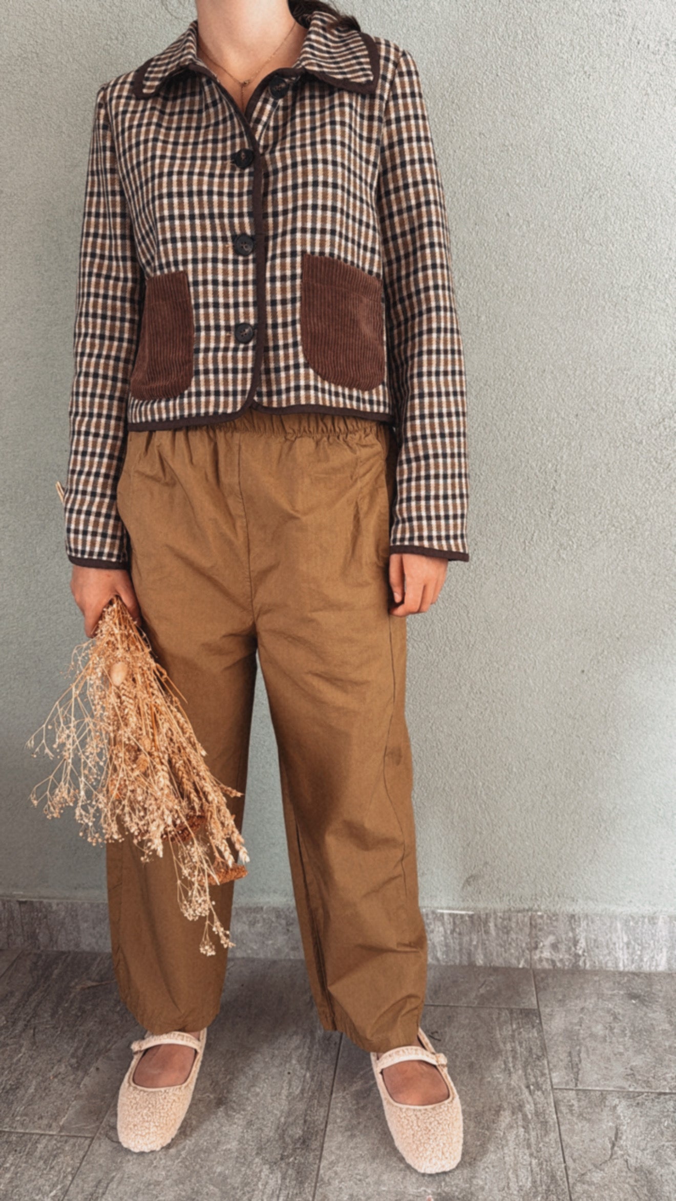 Giacca Roy check brown