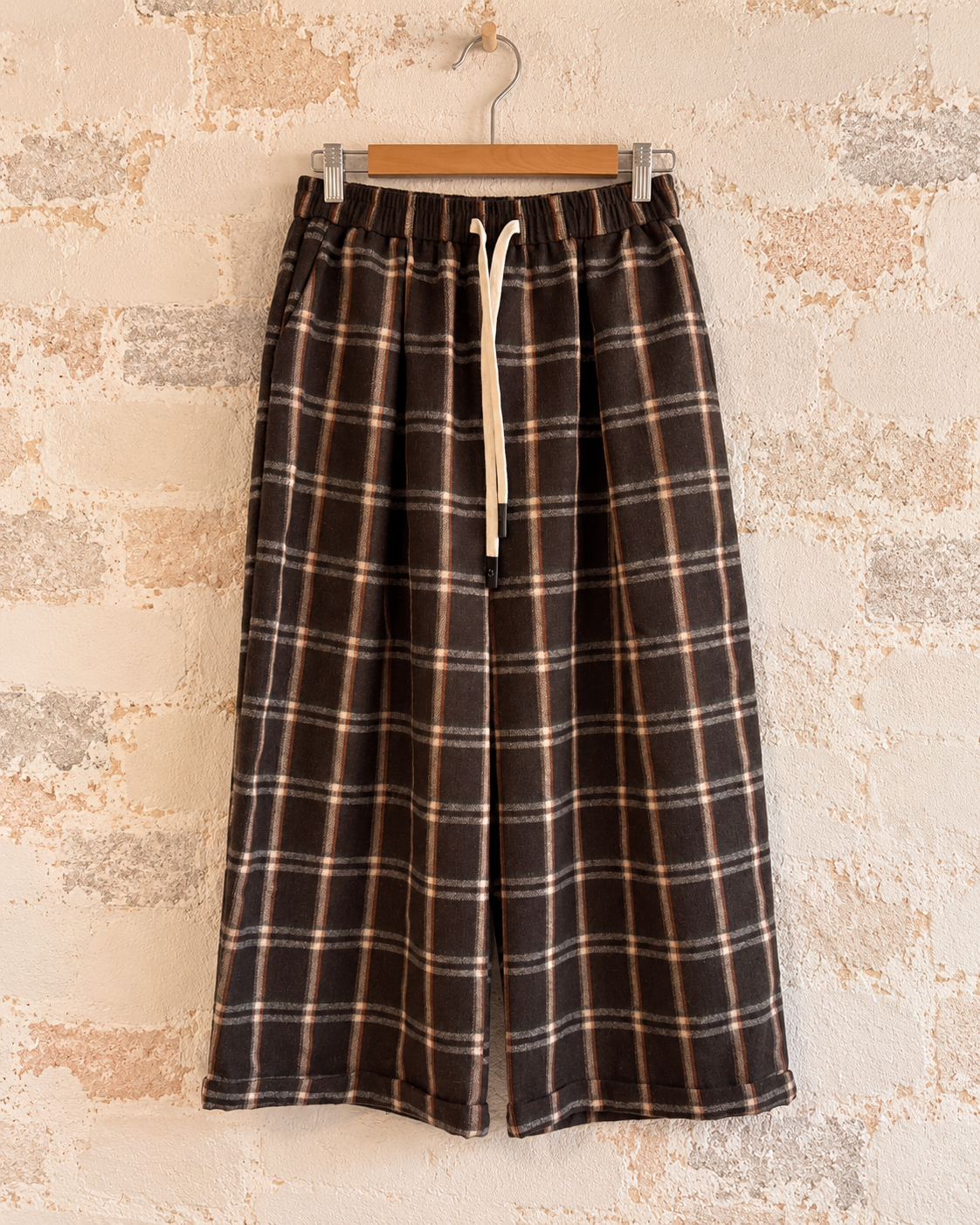 Pantalone Winter check choco