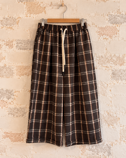 Pantalone Winter check choco