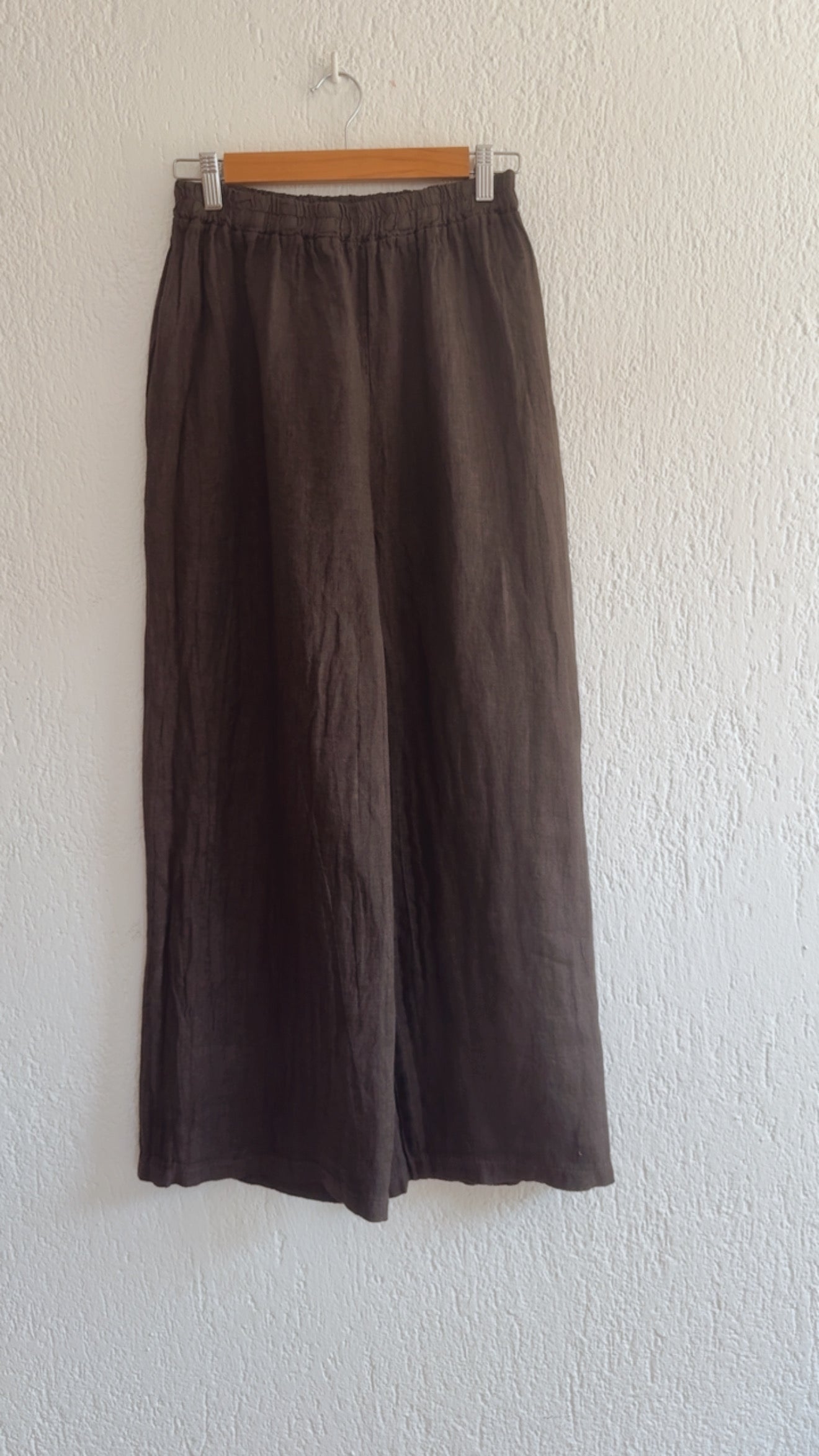 Pantalone lino Paloma choco