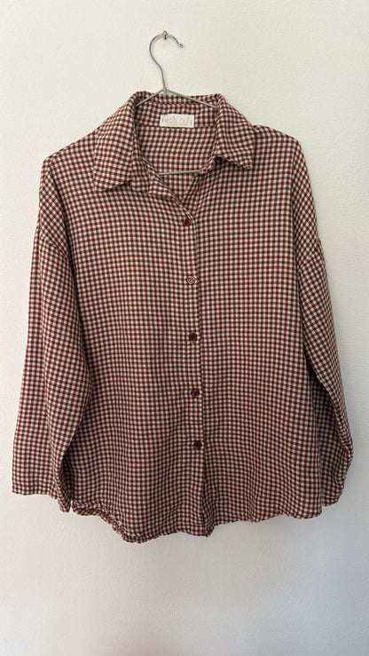 Camicia Wayne check cherry