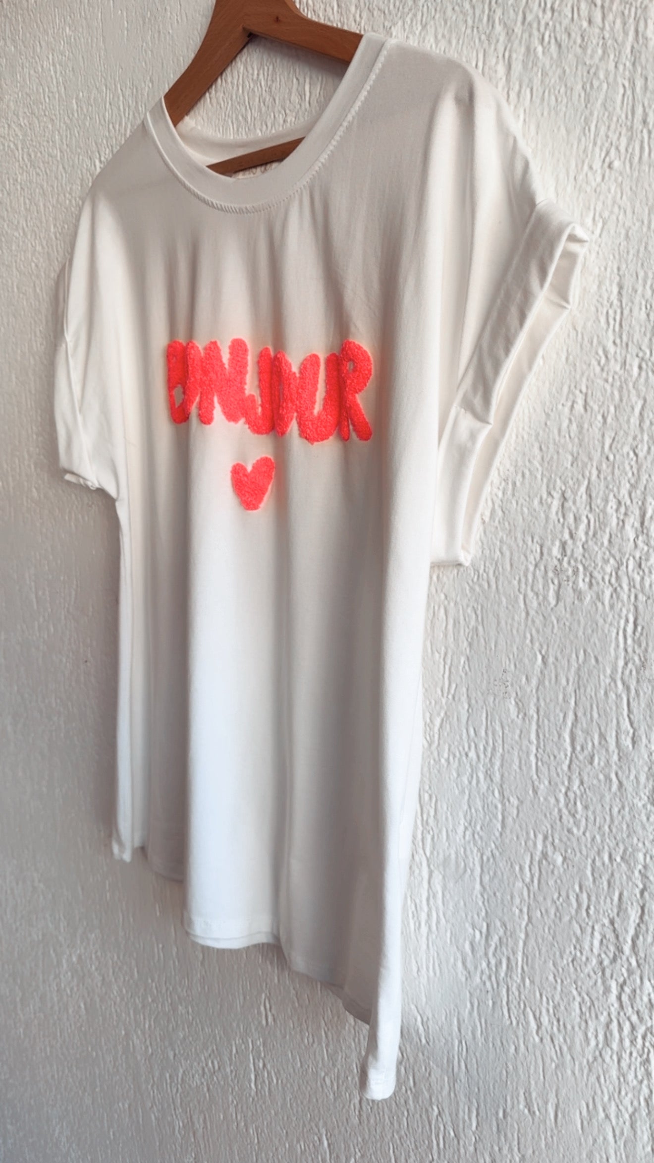 T-shirt Bonjour white