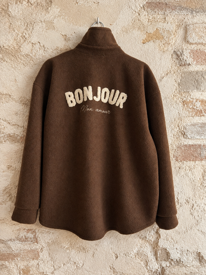 Camicia Felpa Bonjour choco