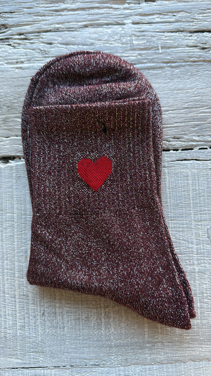 Calze Glitter Burgundy