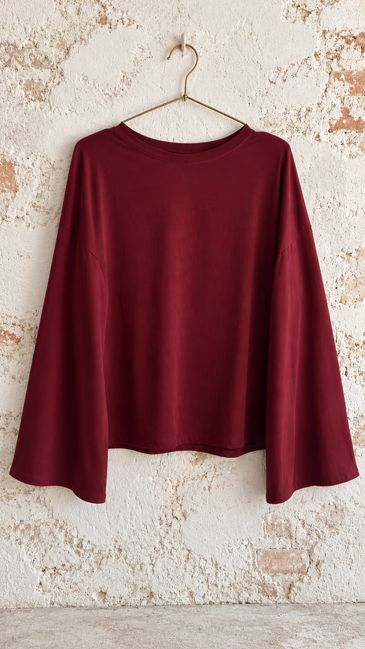 T-shirt  Teodora burgundy