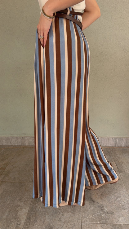 Pantalone Rudy riga azzurra