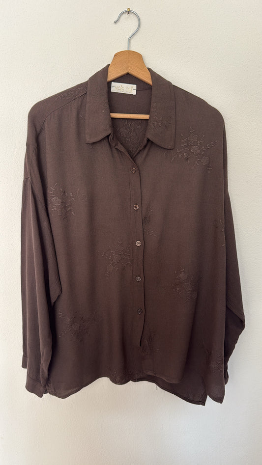 Camicia Flora chocolate