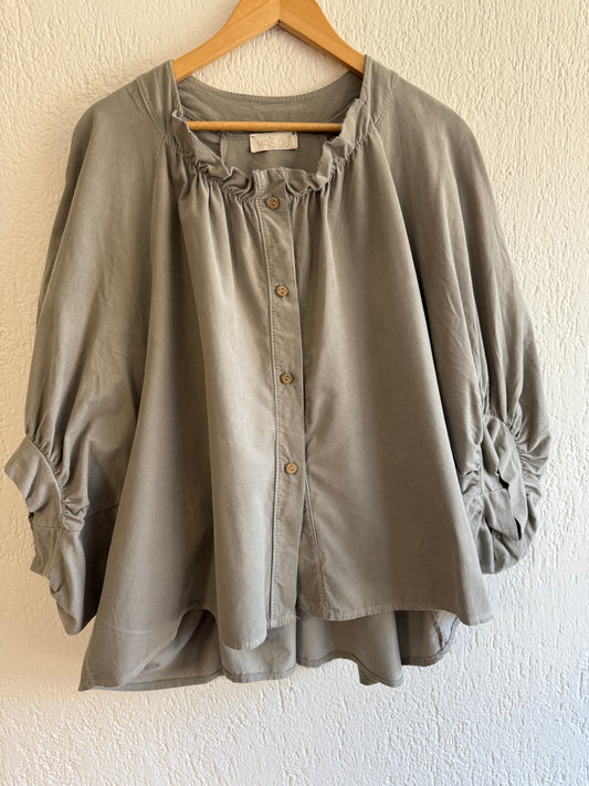 Camicia Angel microcostina grigia