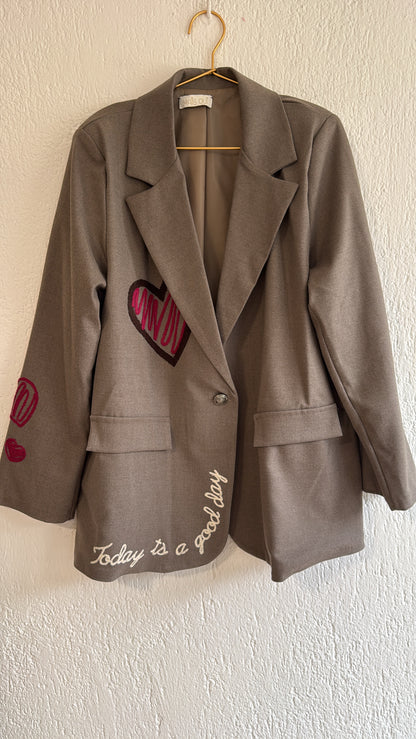 Giacca Today is a Good Day taupe