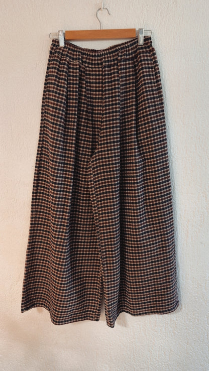 Pantalone rox check navy prune