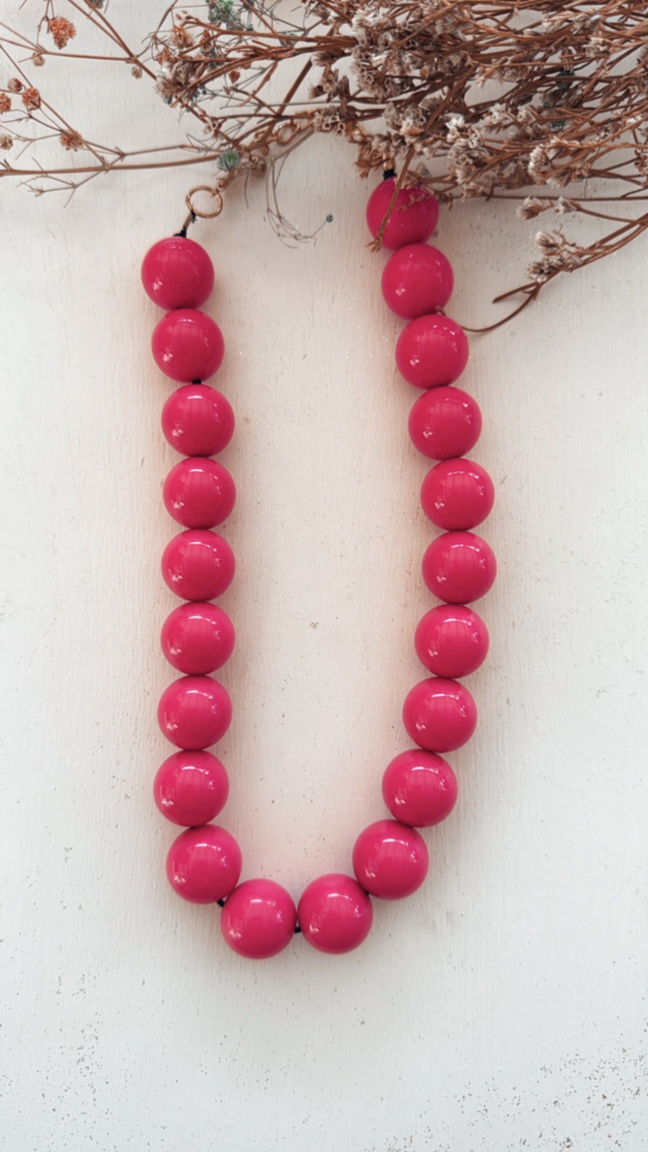 Collana Bubble lampone